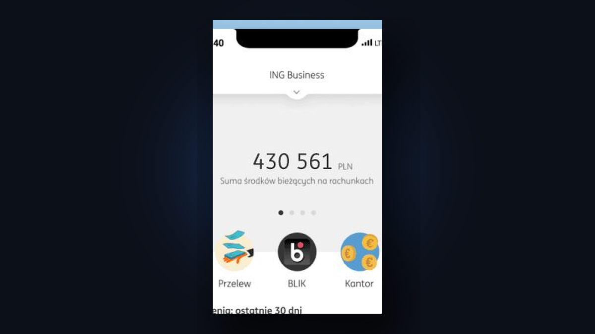 OBizz mobile application — ING Business interface showcase
